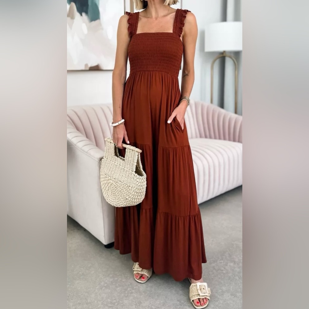 Soma - SOFT JERSEY Flutter Sleeve Maxi Bra Dress- Size S